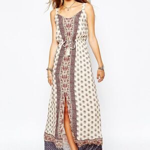 Pull&Bear Boho Thigh Split Maxi Dress